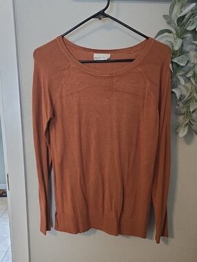 BE COOL Rust Crew Neck Lightweight Sweater
